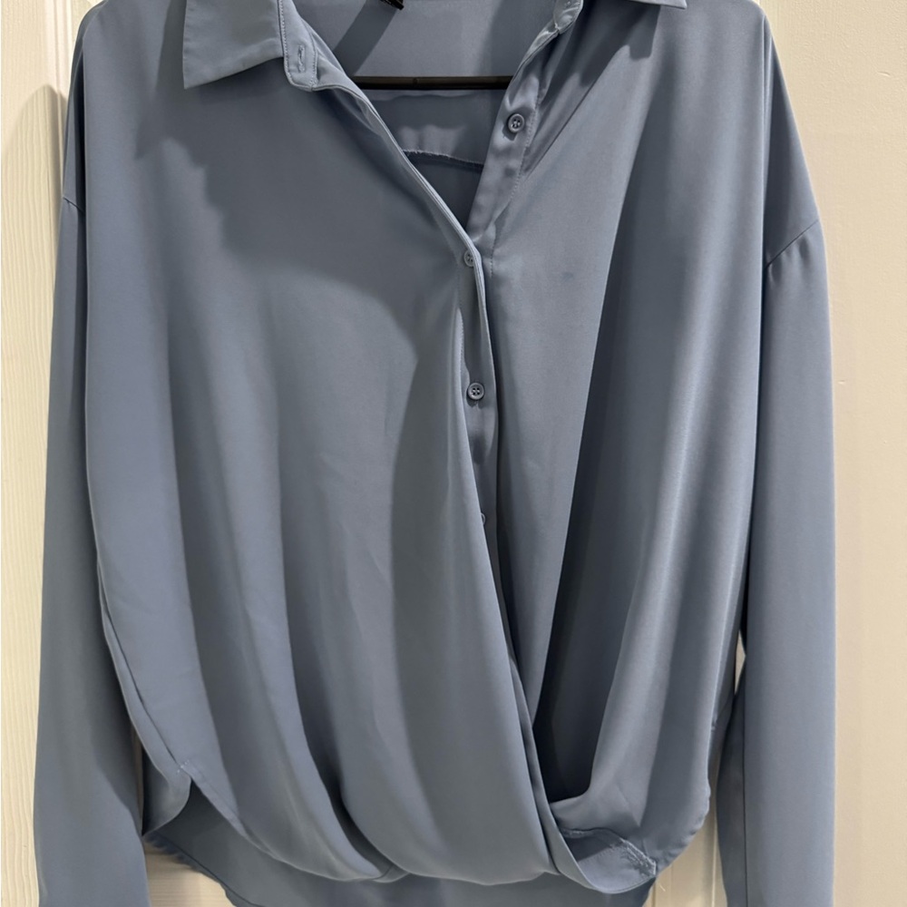 Forever 21 Slate Blue Blouse
